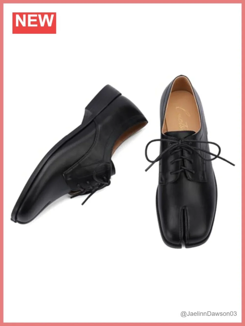Women's Faux Leather Oxfords Lace-Up Split Toe Derby Shoes Block Heel